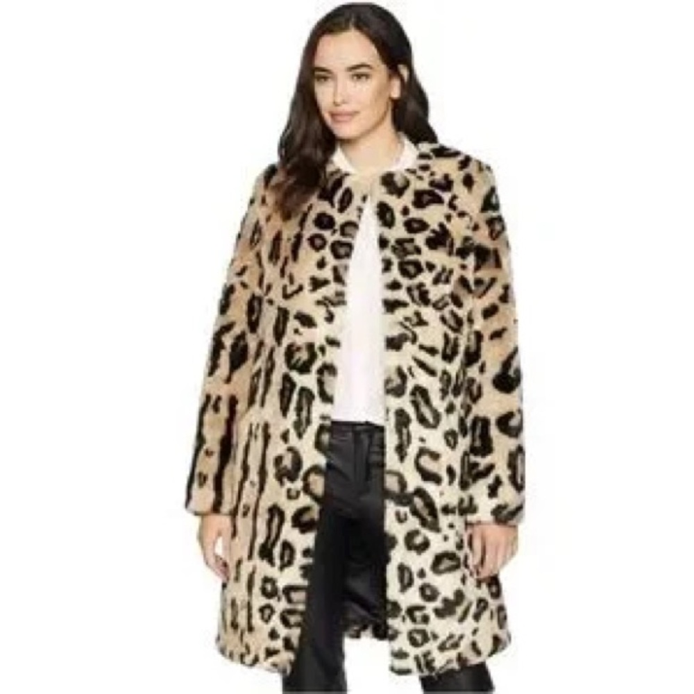 UGG Leopard Print Faux Fur Coat